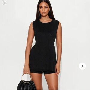 Sleeveless Sweater Top and Shorts Set